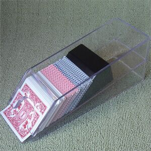 6 Deck Playing Card Professional Style Card Dealing Shoe Storage Plexiglass